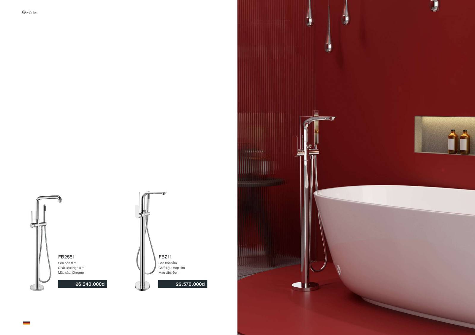 Thiết bị vệ sinh MUHLER Catalogue và Bảng giá mới nhất /Page 62